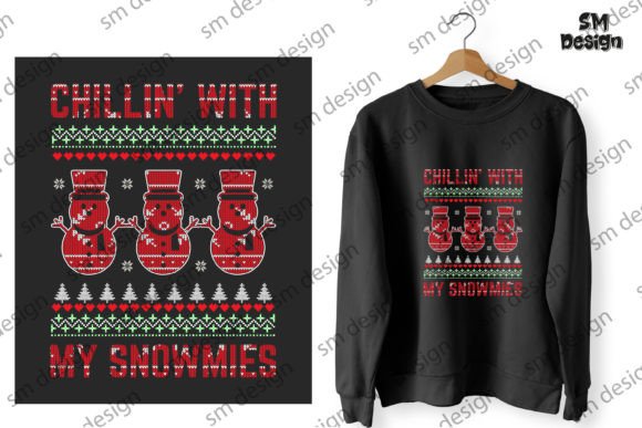 Chillin with My Snowmies: A Versatile Graphic for T-Shirt Designs
