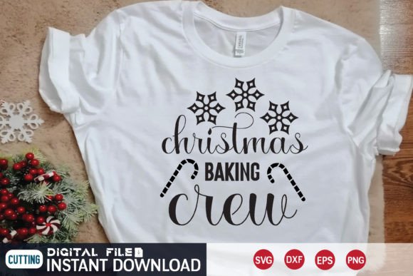 Christmas Baking Crew Svg Design for T-Shirt Graphics