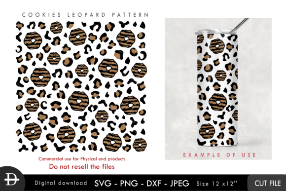 Cookie Leopard Pattern Cut File: Graphics & Patterns