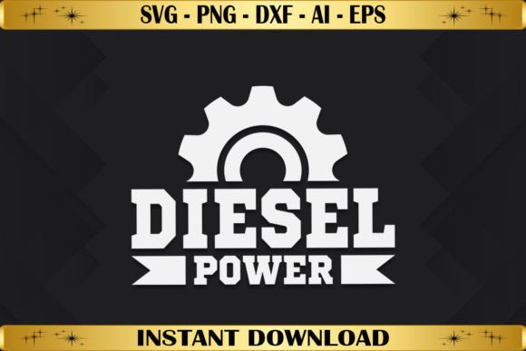 Diesel Power: A Bold and Versatile Embroidery Design