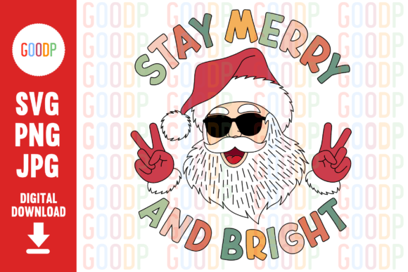 Stay Merry and Bright Svg: A Festive T-Shirt Design Graphics